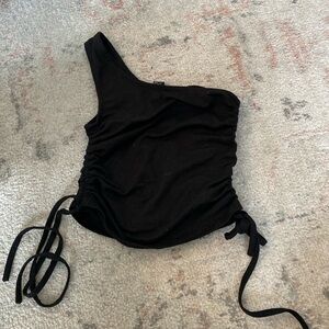 Forever 21 Small Black One Shoulder Top